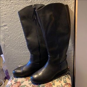 NWOT Black Universal Thread Faux Leather Boots